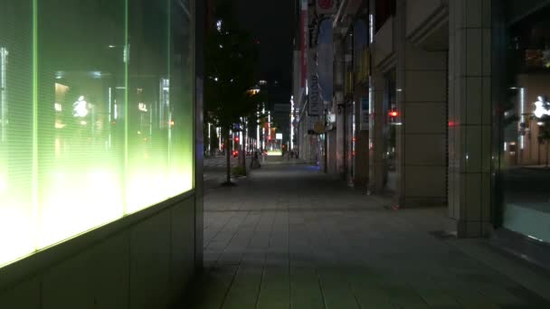 Tokyo Ginza Noční Pohled 2021 Květen — Stock video