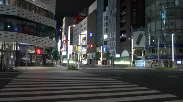 Tokyo Ginza Pemandangan Malam 2021 Mei — Stok Video