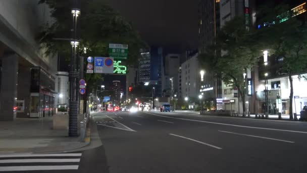 Tokio Ginza Vista Nocturna 2021 Mayo — Vídeos de Stock