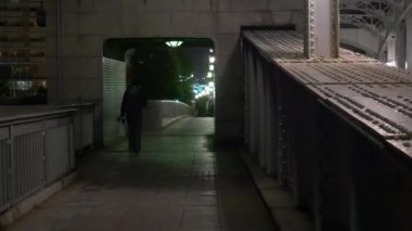 Tokyo Kachidoki Köprüsü Gece Görüşü 2021 Mayıs