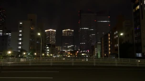 Tokio Kachidoki Vista Nocturna 2021 Mayo — Vídeos de Stock