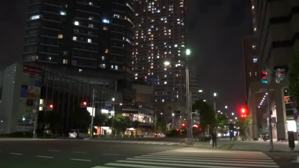 Tokio Kachidoki Vista Nocturna 2021 Mayo — Vídeo de stock