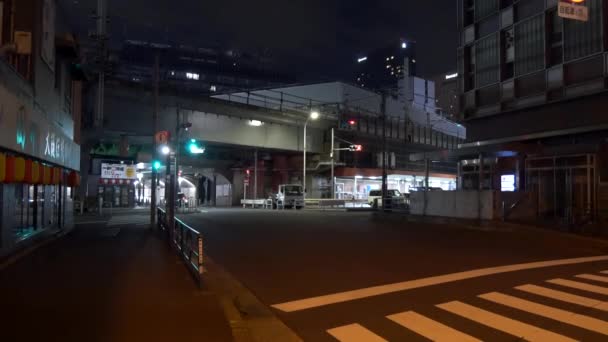 Tokió Shinbashi Éjszakai Nézet 2021 Május — Stock videók