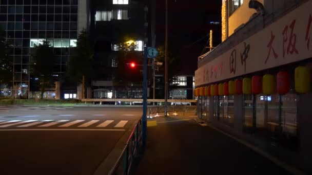 Tokyo Shinbashi Gece Görüşü 2021 Mayıs — Stok video