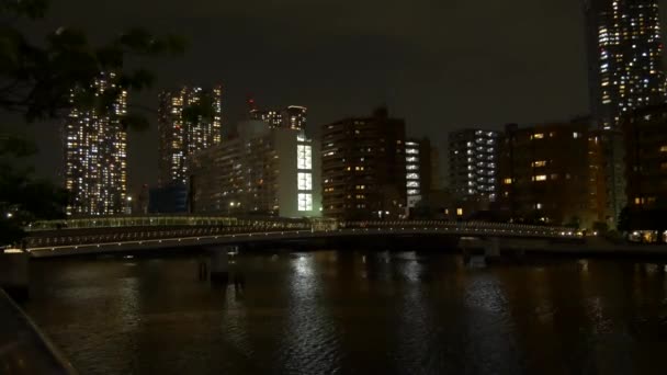 Tokio Harumi Vista Nocturna 2021Mayo — Vídeos de Stock