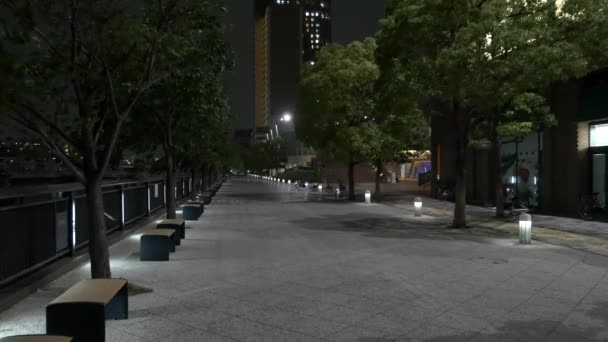 Widok Nocy Tokio Harumi 2021 Maja — Wideo stockowe