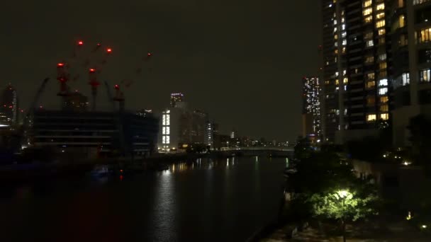 Tokio Harumi Vista Nocturna 2021Mayo — Vídeos de Stock