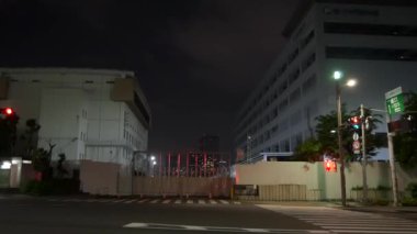 Japonya 'da Tsukiji, Tokyo Gece Manzarası 2021 Mayıs