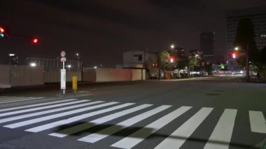 Japonya 'da Tsukiji, Tokyo Gece Manzarası 2021 Mayıs