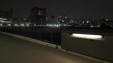 Japonya 'da Tsukiji, Tokyo Gece Manzarası 2021 Mayıs