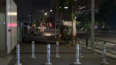 Japonya 'da Tsukiji, Tokyo Gece Manzarası 2021 Mayıs