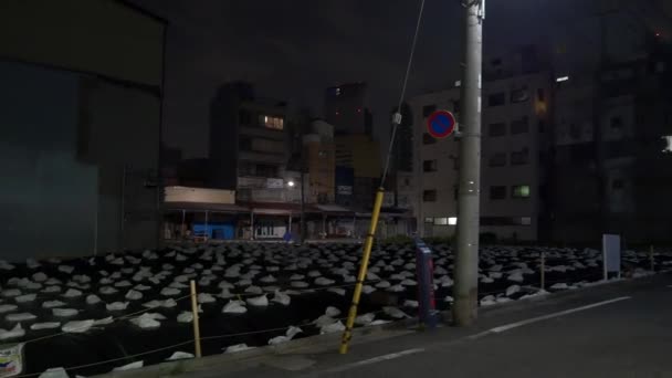 Japonya Tsukiji Tokyo Gece Manzarası 2021 Mayıs — Stok video