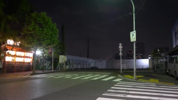 Tsukiji Στην Ιαπωνία Tokyo Night View 2021Μάιος — Αρχείο Βίντεο