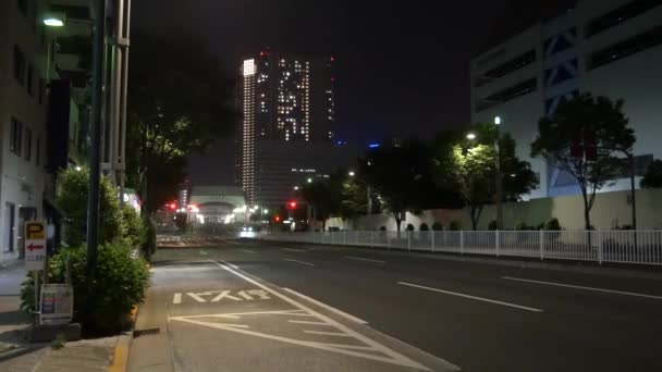 Tsukiji Japan Tokyo Night View 2021Mei — Stockvideo