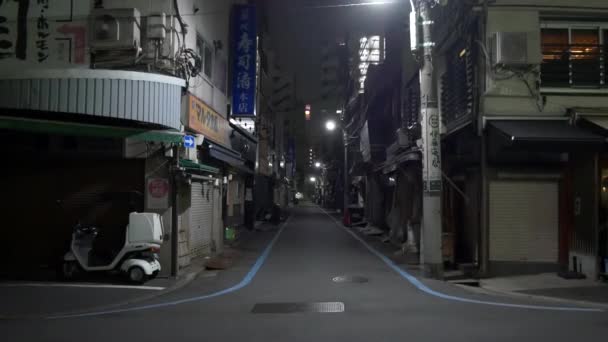 Tsukiji Japón Tokio Vista Nocturna 2021Mayo — Vídeos de Stock