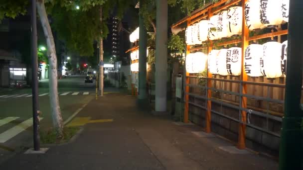 Tsukiji Japan Tokio Nachtsicht 2021 Mai — Stockvideo