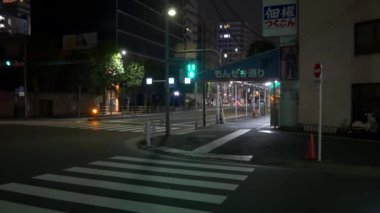 Japonya 'da Tsukiji, Tokyo Gece Manzarası 2021 Mayıs