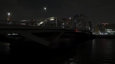 Japonya 'da Tsukiji, Tokyo Gece Manzarası 2021 Mayıs