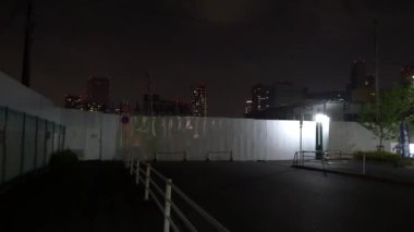 Japonya 'da Tsukiji, Tokyo Gece Manzarası 2021 Mayıs