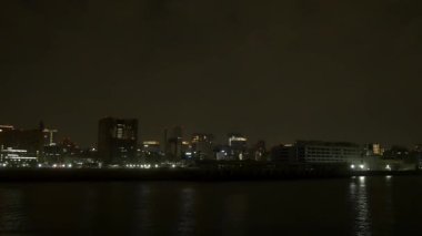 Japonya 'da Tsukiji, Tokyo Gece Manzarası 2021 Mayıs