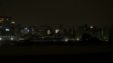 Japonya 'da Tsukiji, Tokyo Gece Manzarası 2021 Mayıs
