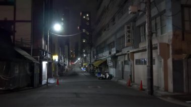 Japonya 'da Tsukiji, Tokyo Gece Manzarası 2021 Mayıs