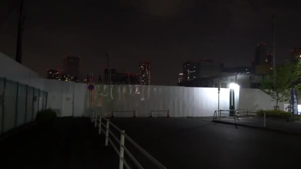 Tsukiji Japão Tóquio Vista Noturna 2021May — Vídeo de Stock
