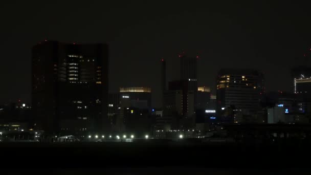 築地In Japan Tokyo Night View 2021年5月 — ストック動画