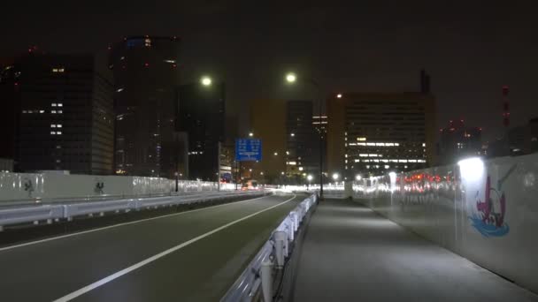 Japonya Tsukiji Tokyo Gece Manzarası 2021 Mayıs — Stok video