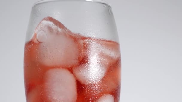 Grape Soda Flute Glass — Stock Video