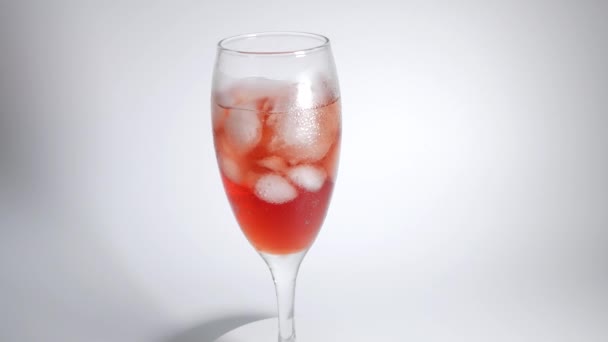 Grape Soda Flute Glass — Stock Video