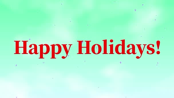 Happy Holidays Materiał Tekstowy Grafika Ruchu Koniec Roku — Wideo stockowe