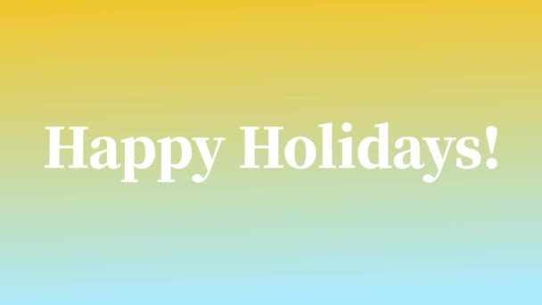 Happy Holidays Tekst Materiaal Eindejaars Motion Graphics — Stockvideo