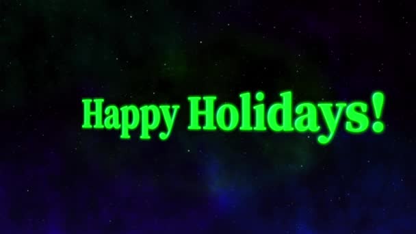 Happy Holidays Text Material Year End Motion Graphics — Stock Video