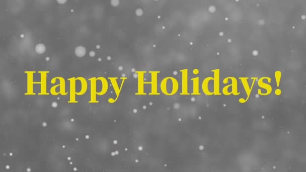 Happy Holidays Tekst Materiaal Eindejaars Motion Graphics — Stockvideo