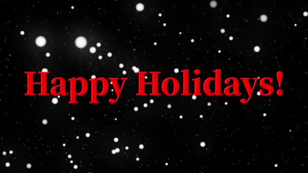 Happy Holidays Tekst Materiaal Eindejaars Motion Graphics — Stockvideo