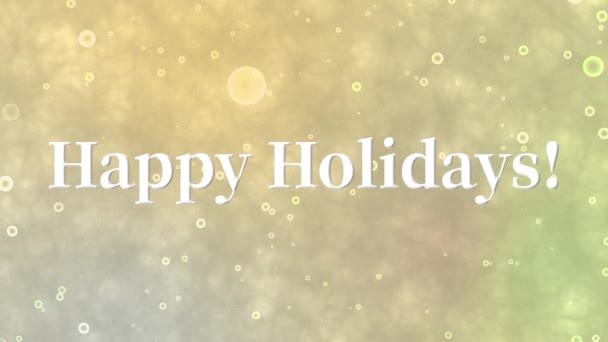 Happy Holidays Text Material Year End Motion Graphics — Stock Video