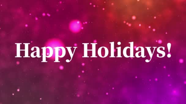 Happy Holidays Tekst Materiaal Eindejaars Motion Graphics — Stockvideo