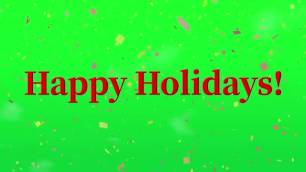 Happy Holidays Tekst Materiaal Eindejaars Motion Graphics — Stockvideo