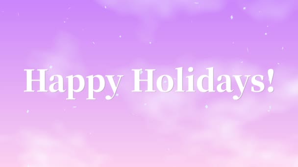 Happy Holidays Tekst Materiaal Eindejaars Motion Graphics — Stockvideo