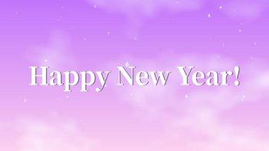 Yeni yılınız kutlu olsun İngilizce mesaj canlandırma grafikleri