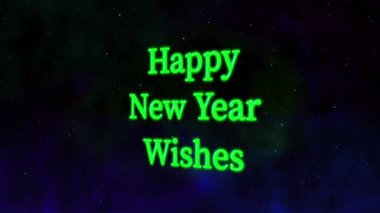 Yeni yılınız kutlu olsun İngilizce mesaj canlandırma grafikleri