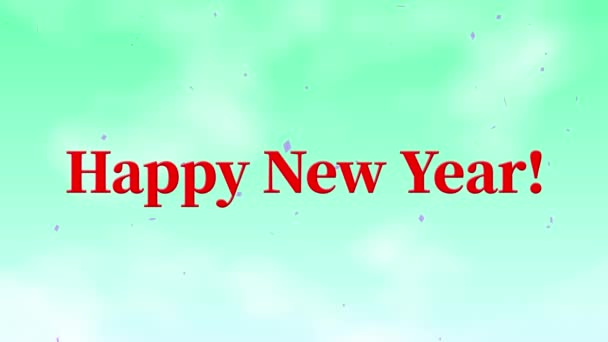 Feliz Ano Novo Texto Inglês Mensagem Animação Movimento Gráficos — Vídeo de Stock
