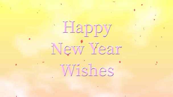 Happy New Year Text Czech Message Animation Motion Graphics — Stock video