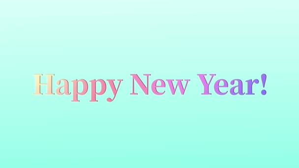 Bonne Année Texte Anglais Message Animation Motion Graphics — Video