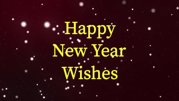 Happy New Year Text Czech Message Animation Motion Graphics — Stock video