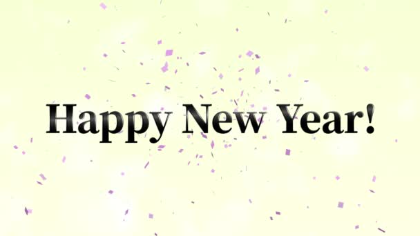 Happy new year text English message animation motion graphics