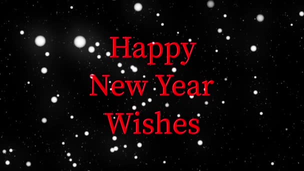 Happy New Year Text Czech Message Animation Motion Graphics — Stock video