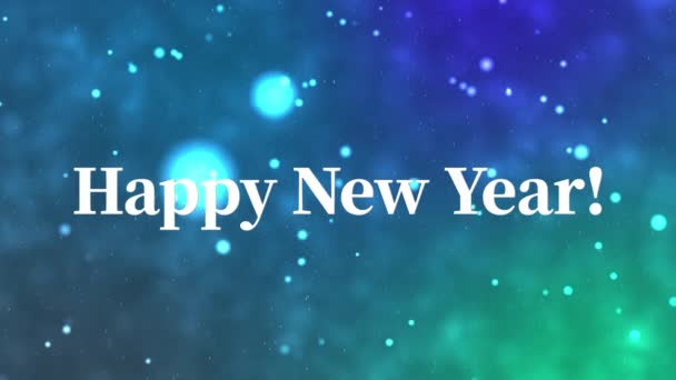Happy New Year Text English Message Animation Motion Graphics — 비디오
