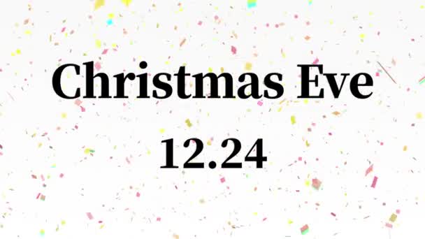 Різдво Єва Текстове Повідомлення Анімації Руху Графіки — стокове відео